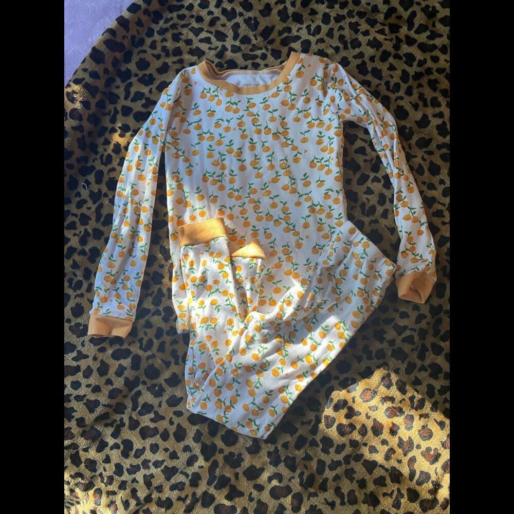 Burts Bees, kids organic oranges pajamas